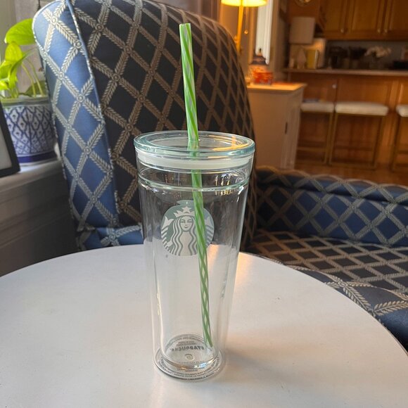 Starbucks Venti Double Walled Glass Tumbler 20oz Travel Mug Cup - Picture 5 of 13